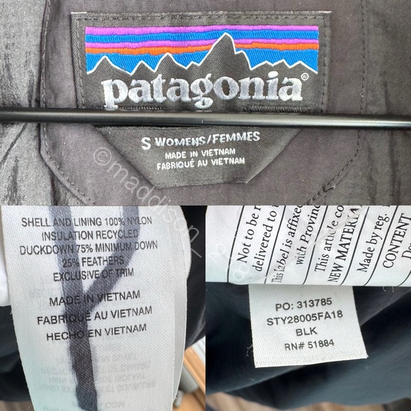 Patagonia City Storm Parka Black Small 700-fill Down Insulation Windproof S - Picture 14 of 15